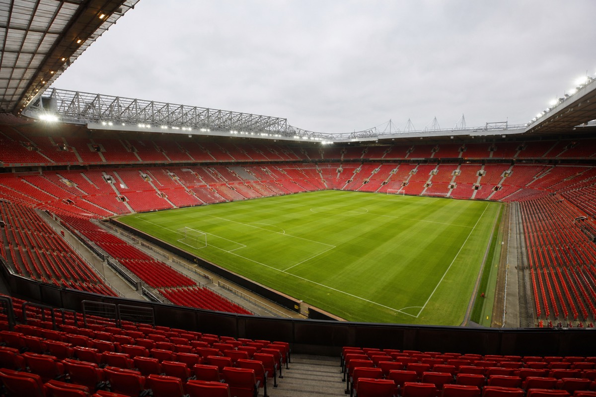 The full bowl of Anfield stadium seen from a high stand