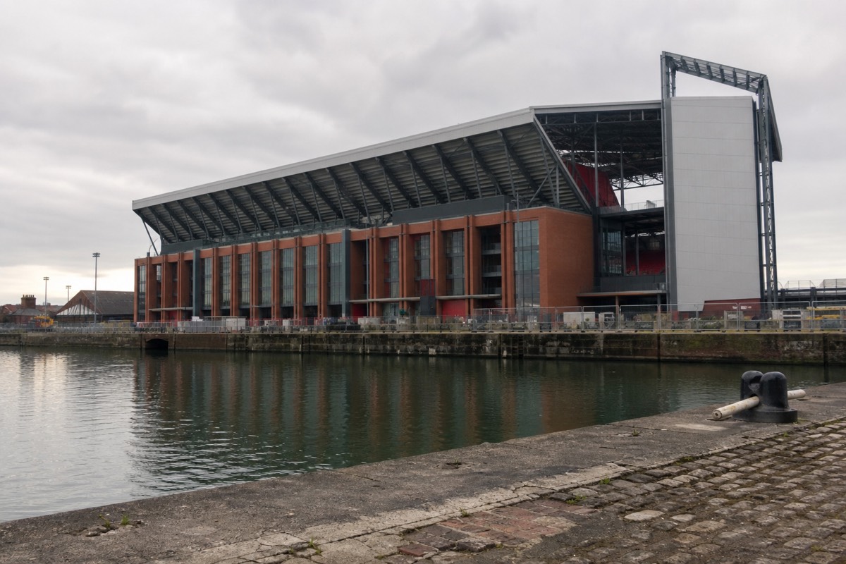 Everton's Hill Dickinson Stadium on the Bramley-Moore Dock waterfront